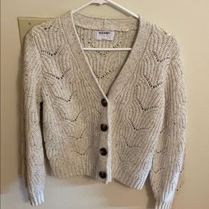 Cream cardigan sweater